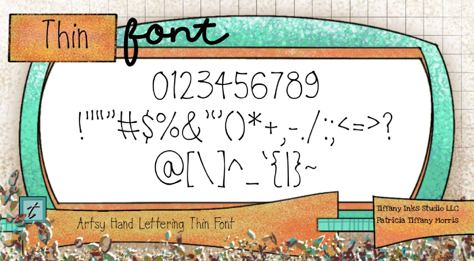 FONT Artsy hand Lettering Thin 123  ipad SS.jpeg