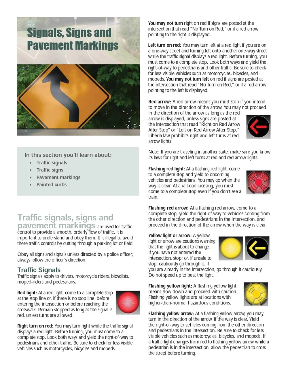 Signaling Signs Driving Road Signs & Signals โ Liberia Traffic Management