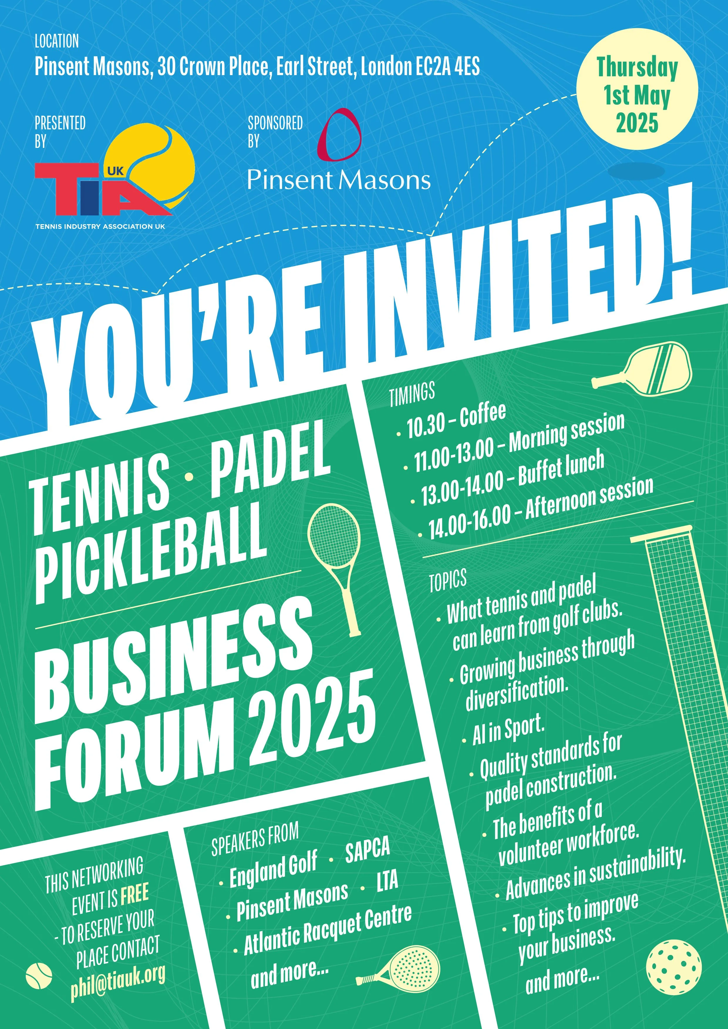 Tennis Industry Association Invitations