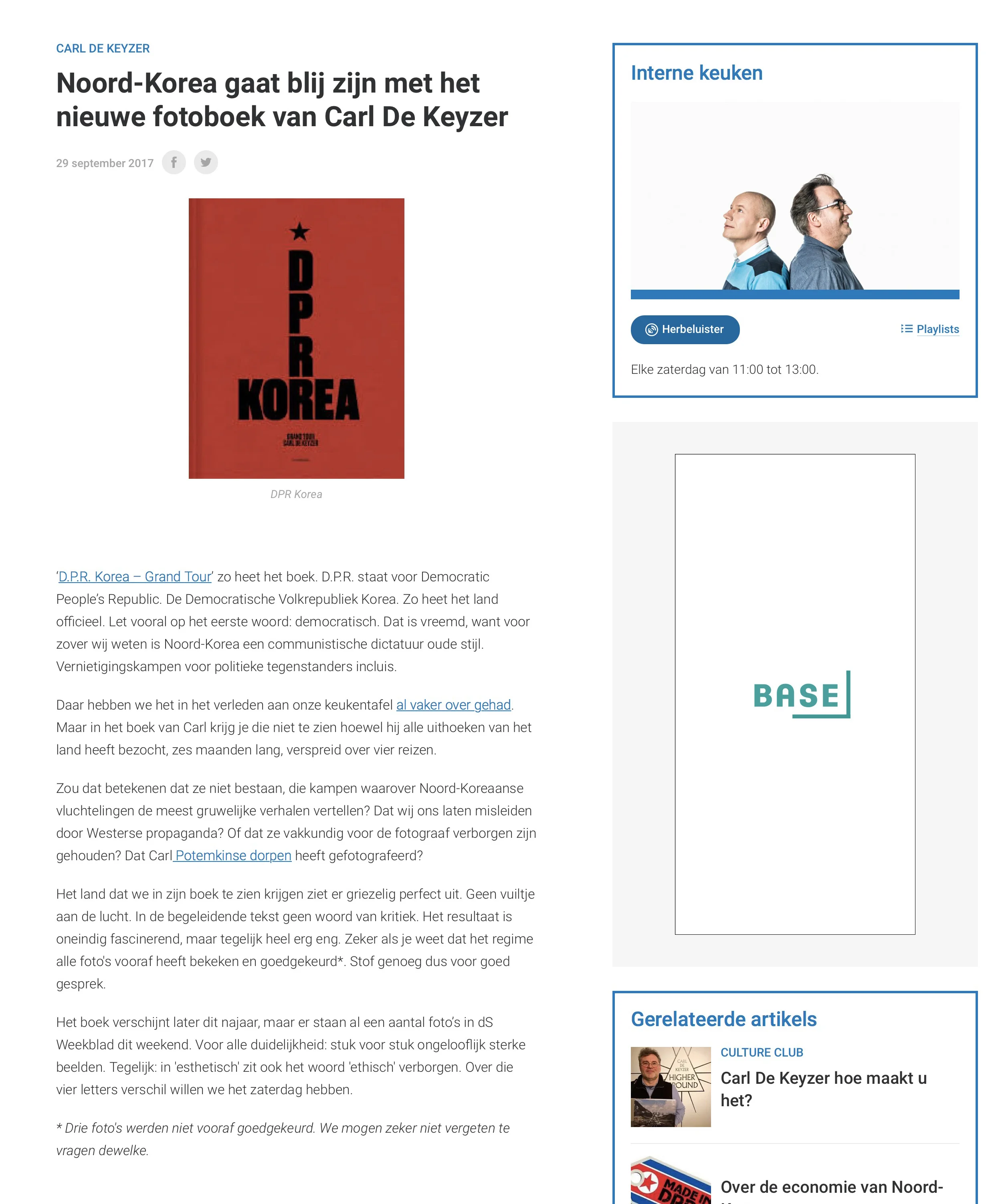Noord-Korea gaat blij zijn met het nieuwe fotoboek van Carl De Keyzer | Radio 1.jpg