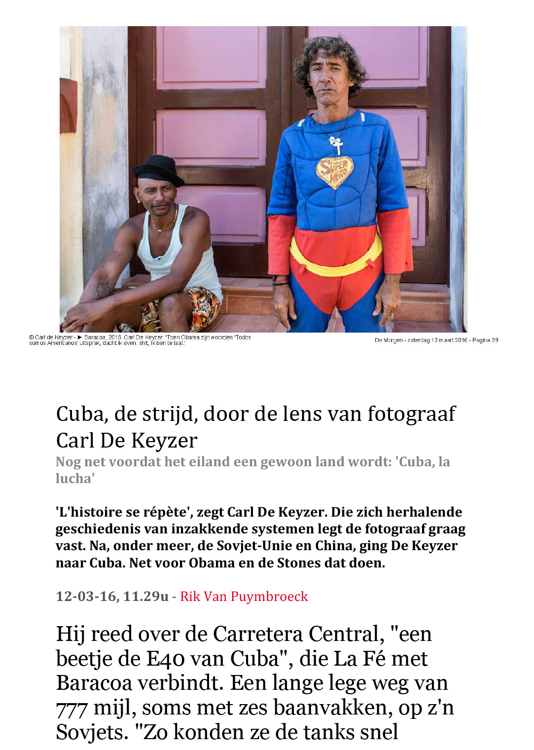 Cuba (De Morgen)