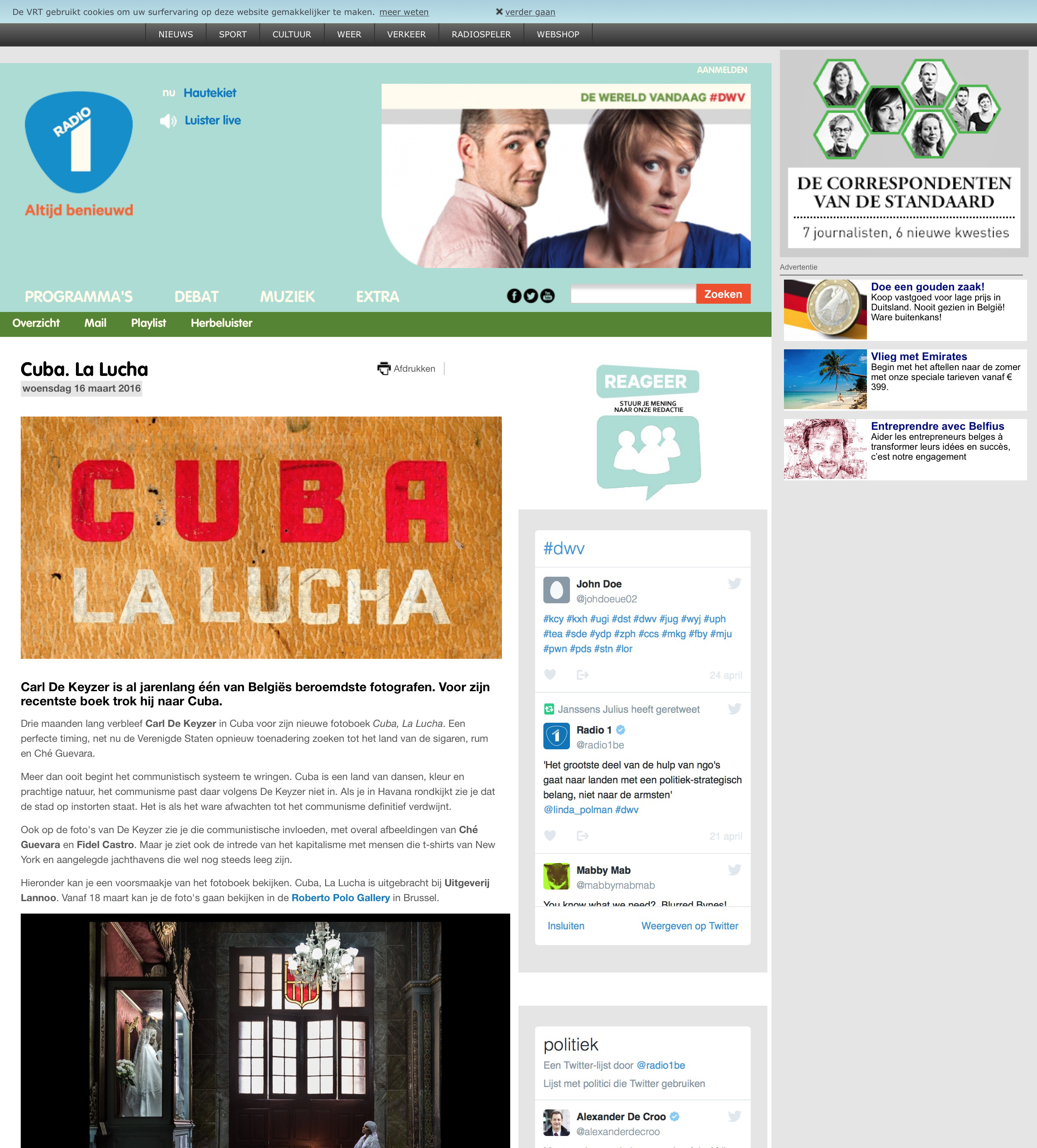 Cuba (Radio 1 VRT)