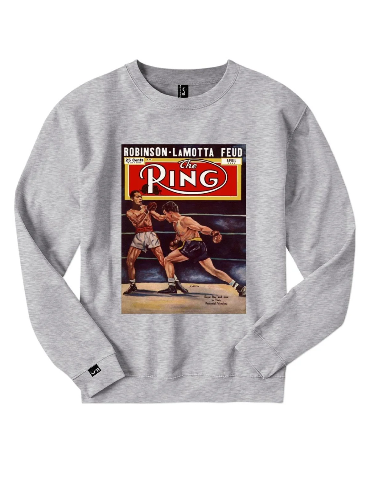 THE RING MAGAZINE BOXING COVER SWEATSHIRT (RED AND GREY)