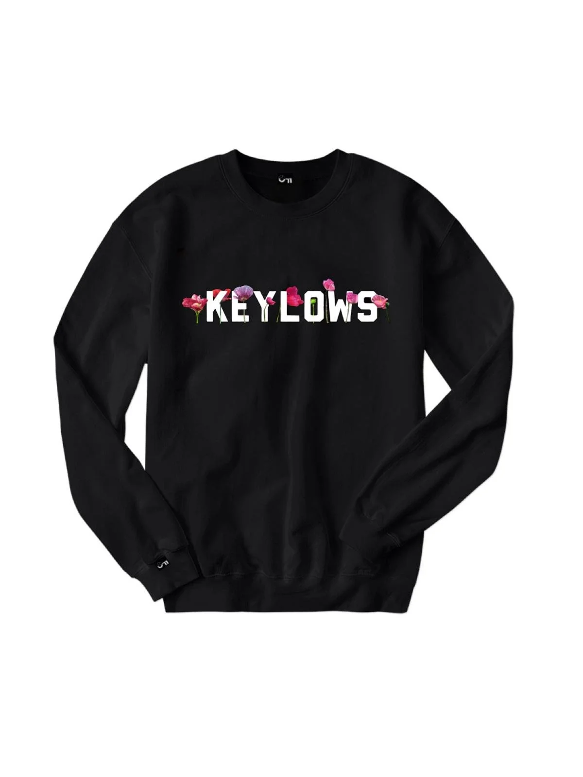 KEYLOWS LOGO FLORAL SWEATSHIRT (BLACK AND GREY)