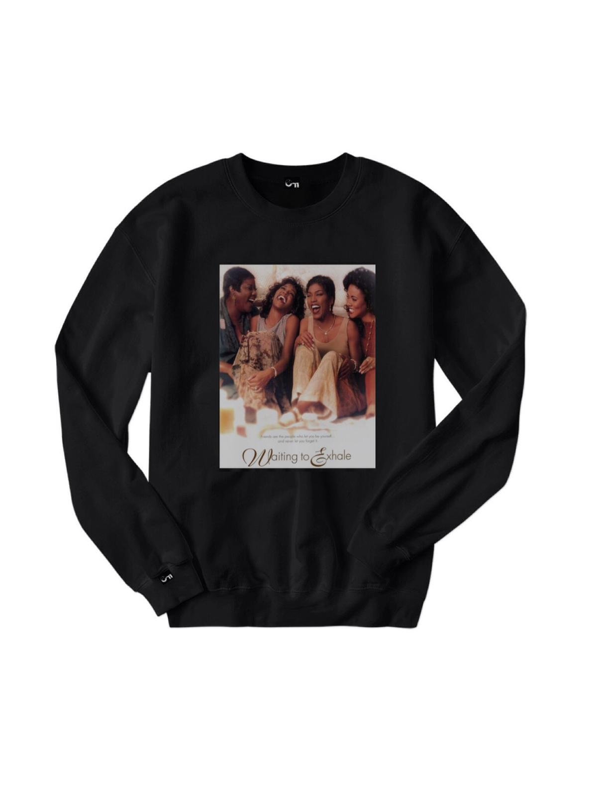 WATING TO EXHALE SWEATSHIRT (WHITE AND BLACK)