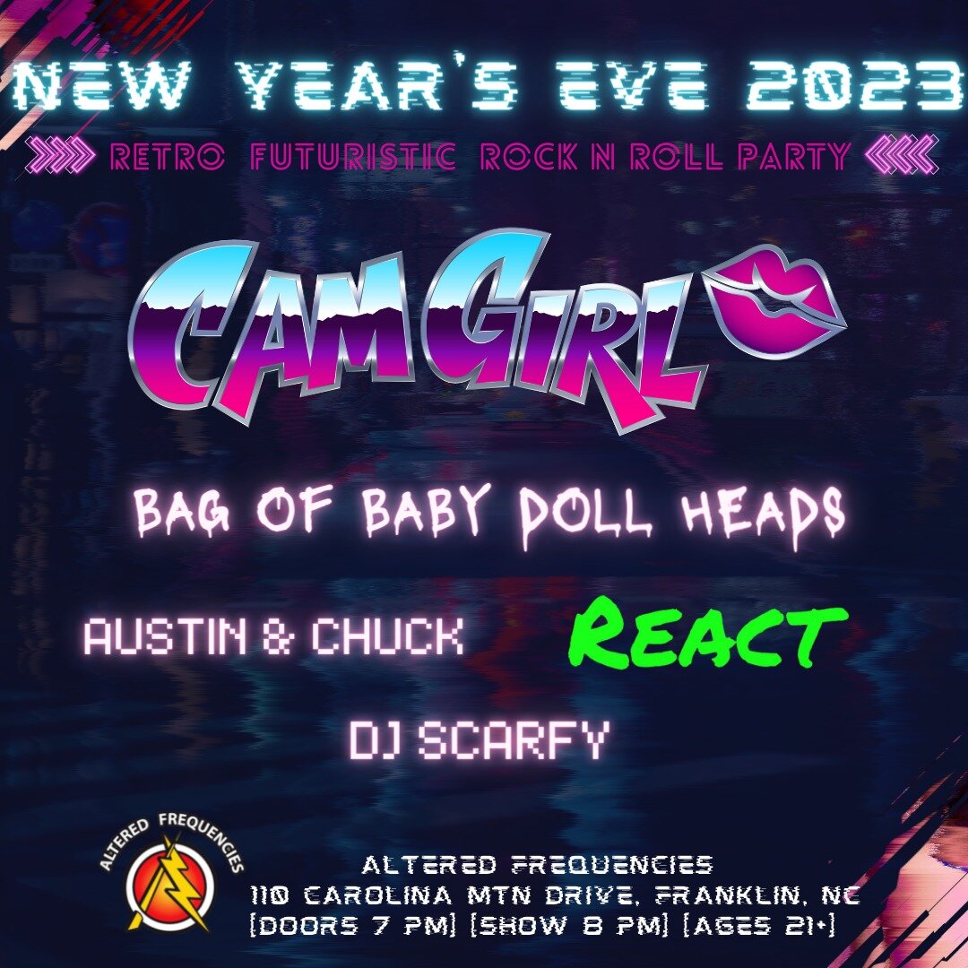 We're proud to announce our highly anticipated New Year's eve show! We've been trying to get @camgirlband  out to the venue for a while now and happy that it's finally happening! You won't want to miss this show!