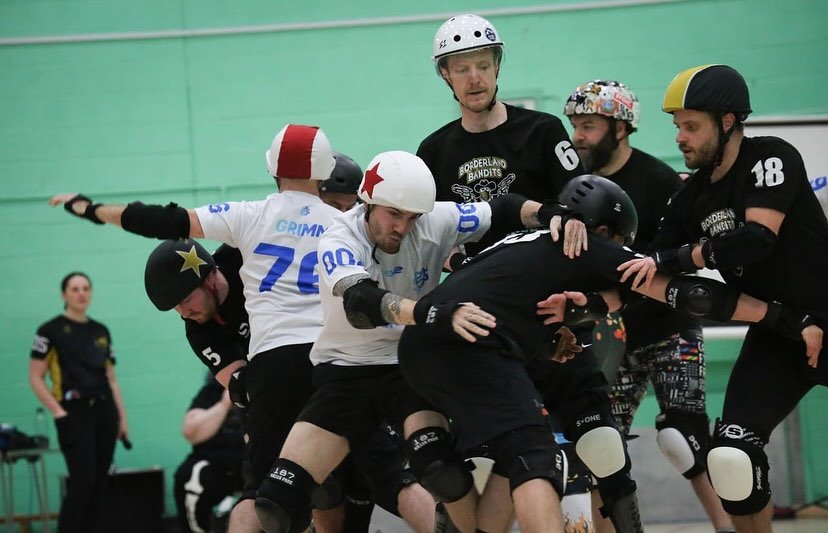 A couple more photos from the Blizzard Brawl hosted by @tyneandfear_rd end of last year! 🥶
&bull;
Photos from both our games against @borderland_bandits_rd &amp; @new_wheeled_order 👊
&bull;
Thanks again to @pc8 for snapping these pics 📸
&bull;
#de