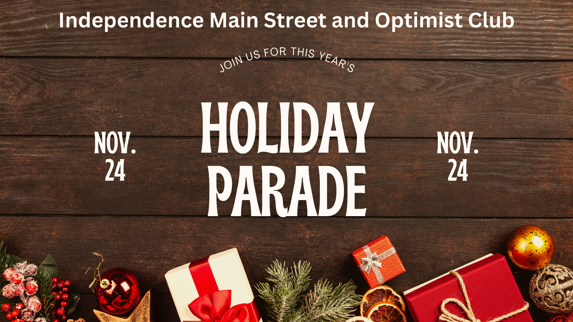 Independence Main Street and Optimist Club Holiday Parade