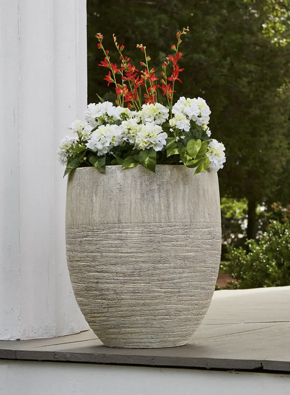 SOUTHERN PATIO UNEARTHED 17 IN. X 19 IN. FIBERGLASS TALL PLANTER