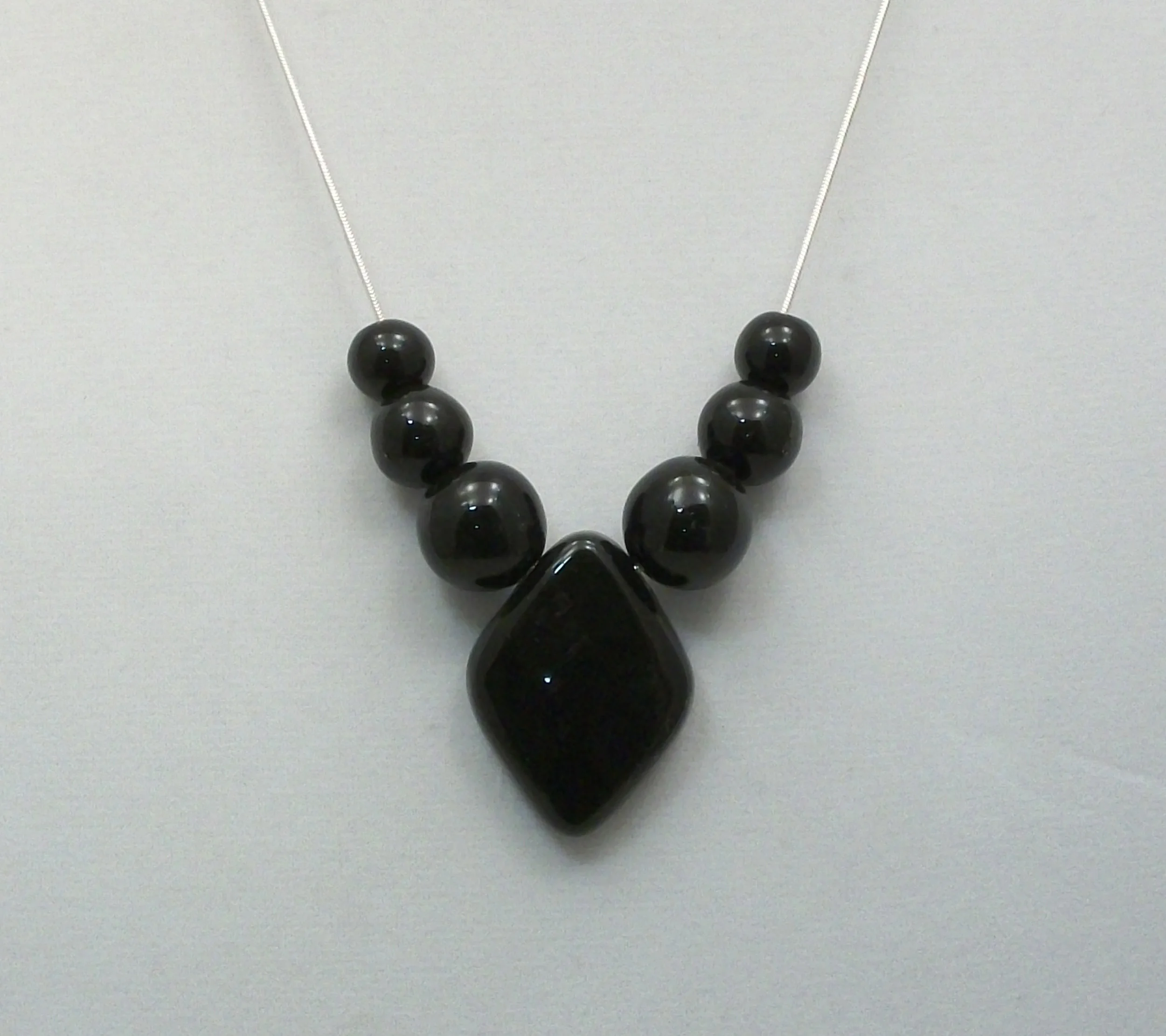 Black Beaded Necklace