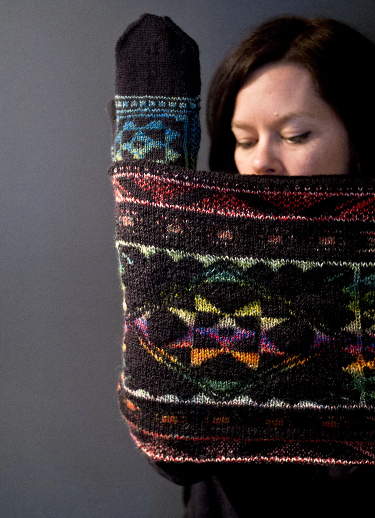 Pysanky Cowl and Mitten Set