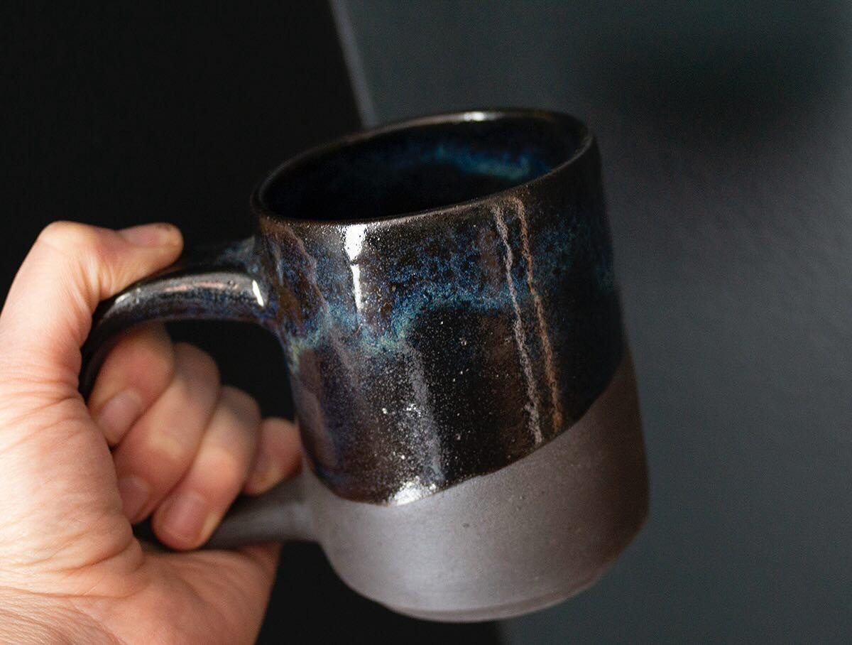 The Dad Mug. Solid, sturdy, dependable. Available in my Etsy shop. #coffeemug #handmadepottery #throwingpots