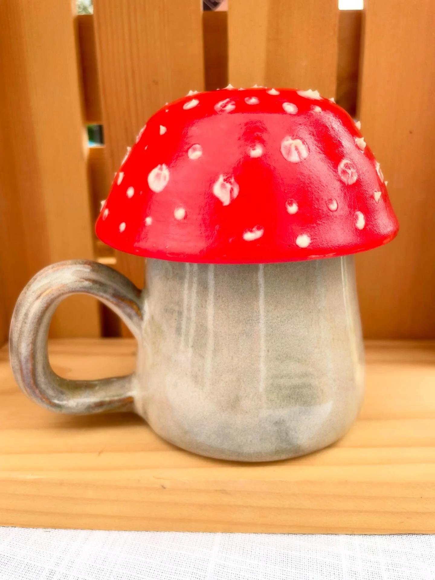 Market day! @sookecountrymarket #amanita #mushroommug #mothersday #throwingpots #ceramics #pottery #handmadegifts