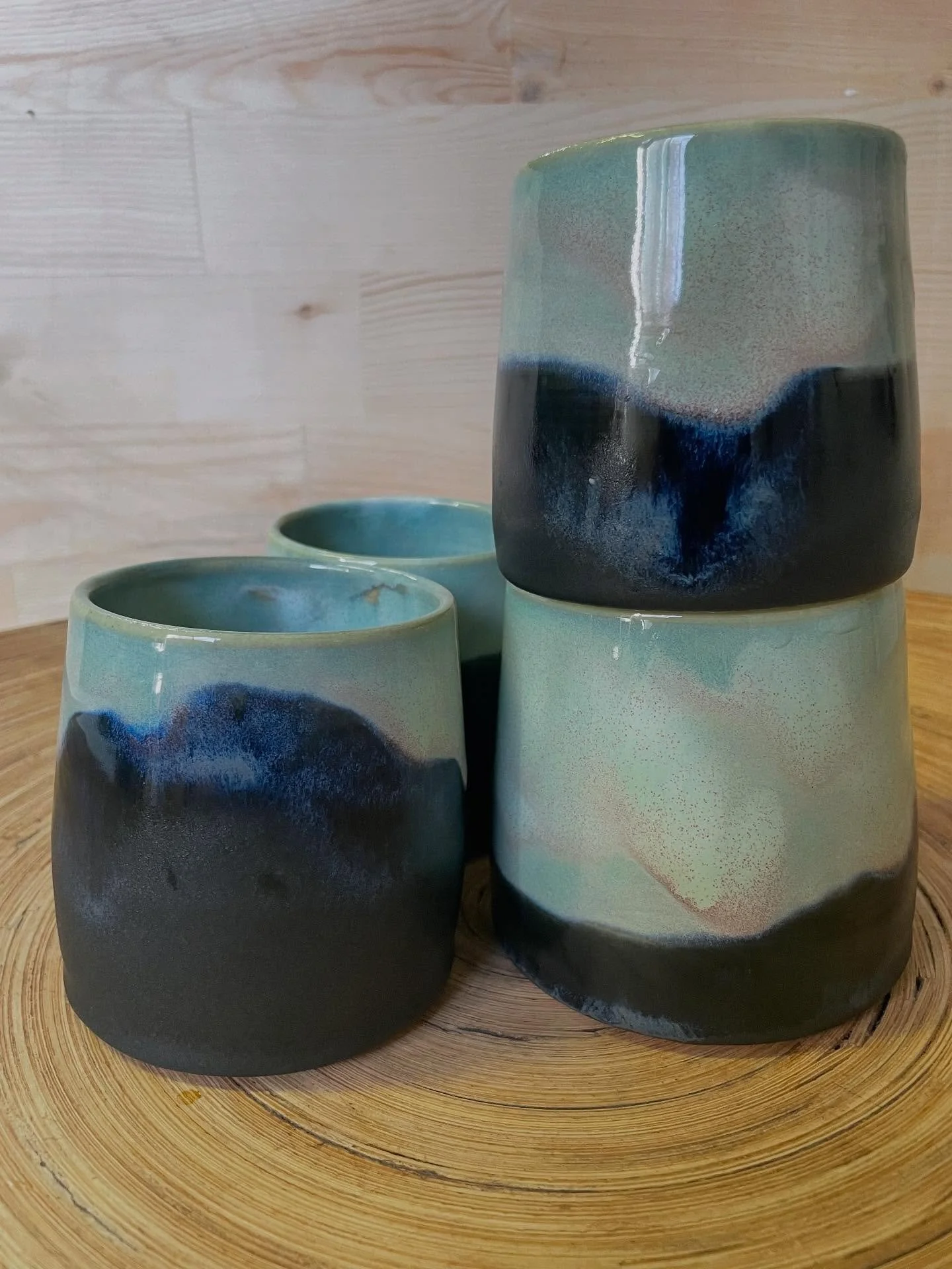 Some new pieces fresh out of the kiln, ready for tomorrow’s @sookecountrymarket #pottery #saturdaymarket #mushroommug #amanita #throwingpots