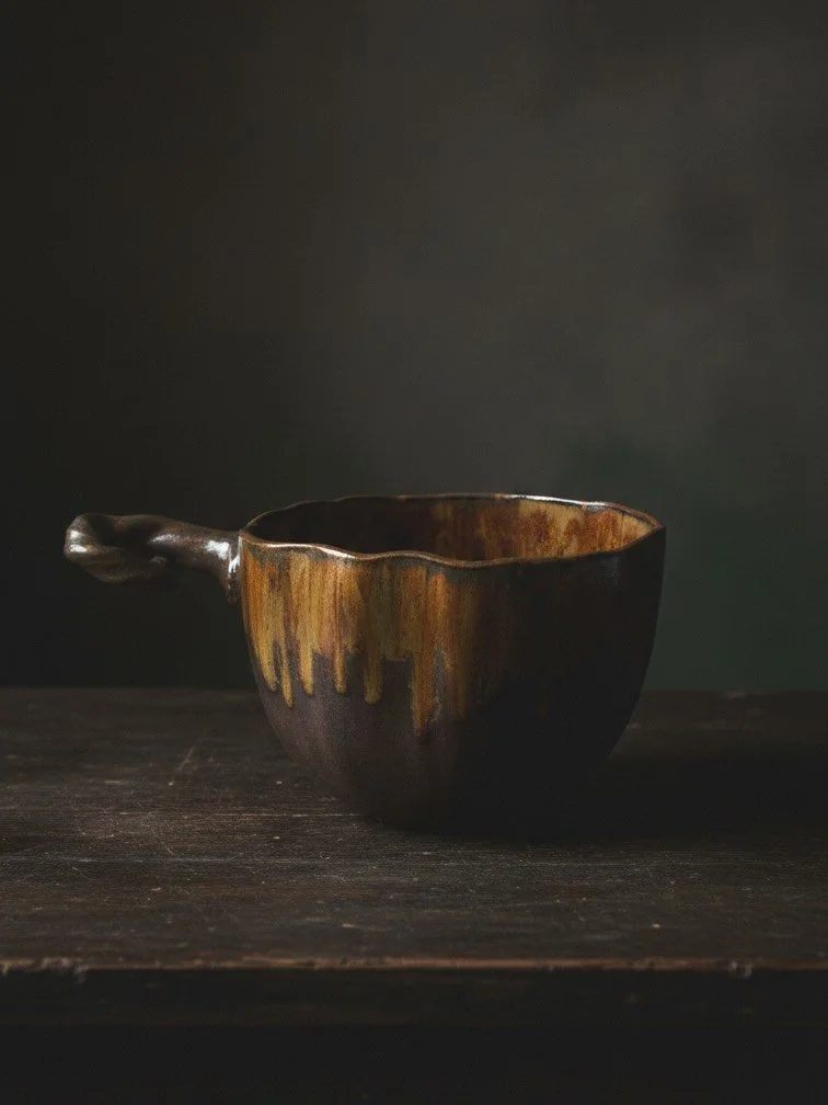 New! The pumpkin bowl #pottery #taverncore #handmadepottery #dinnerware This one will be up in the Etsy store later today!