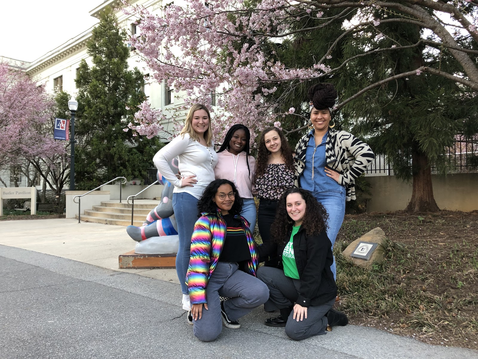 Triota’s executive board from L-R: Katie Kaschub, Shelby Moring, April Emokpae, Dana Colarocco, Elana Lipkin, Miriam Starobin.