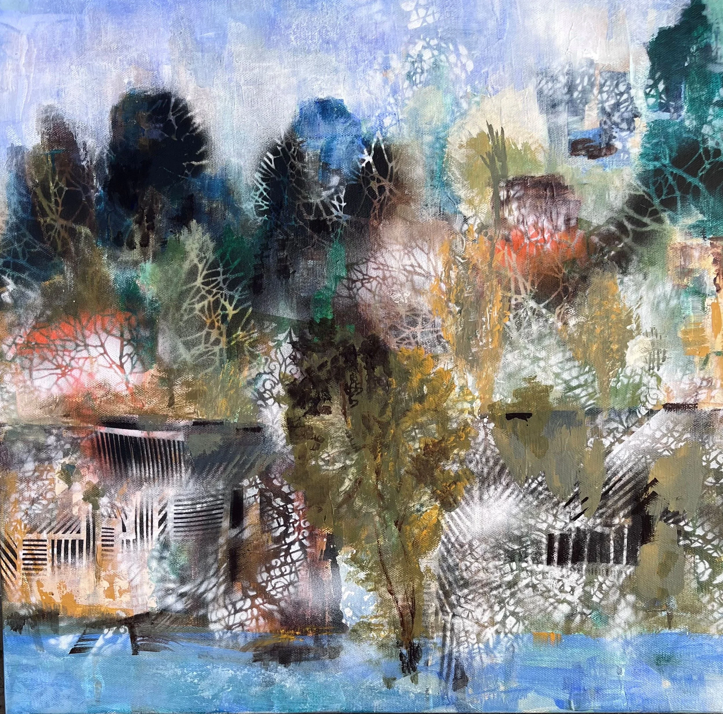 Arboreal Abstract. 20x20 inch. Acrylics.JPG