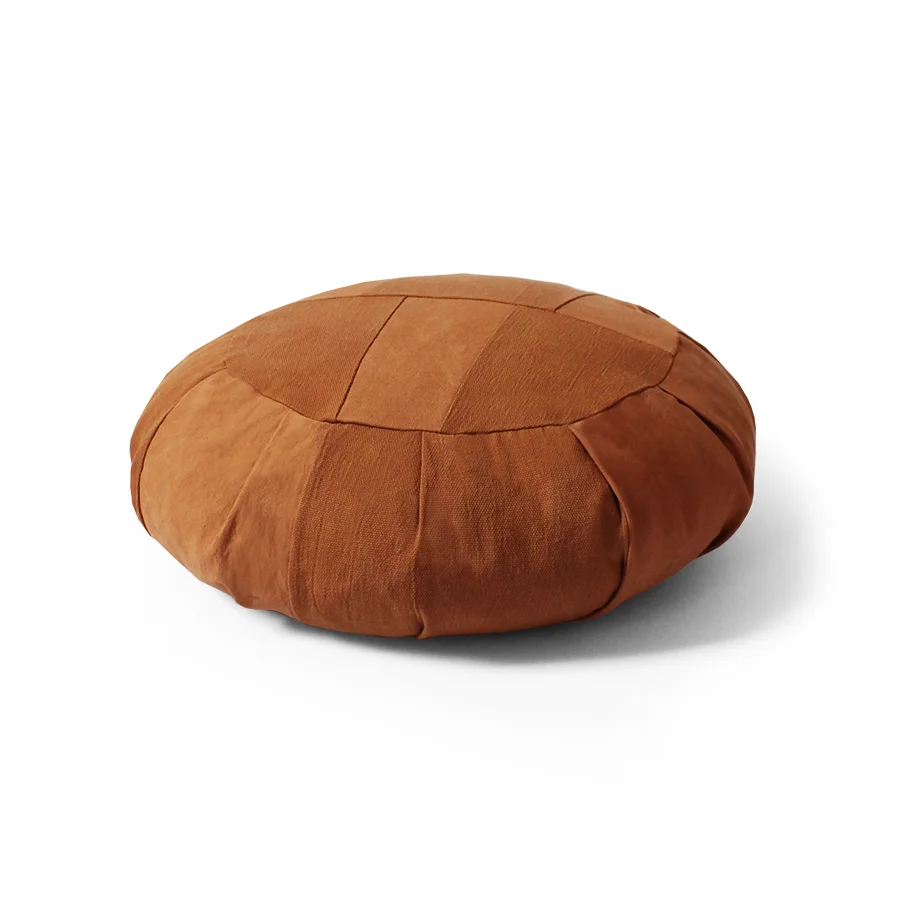 meditation-cushion-zafu-cutch-cinnamon-clay-terracotta-zero-waste-sustainable