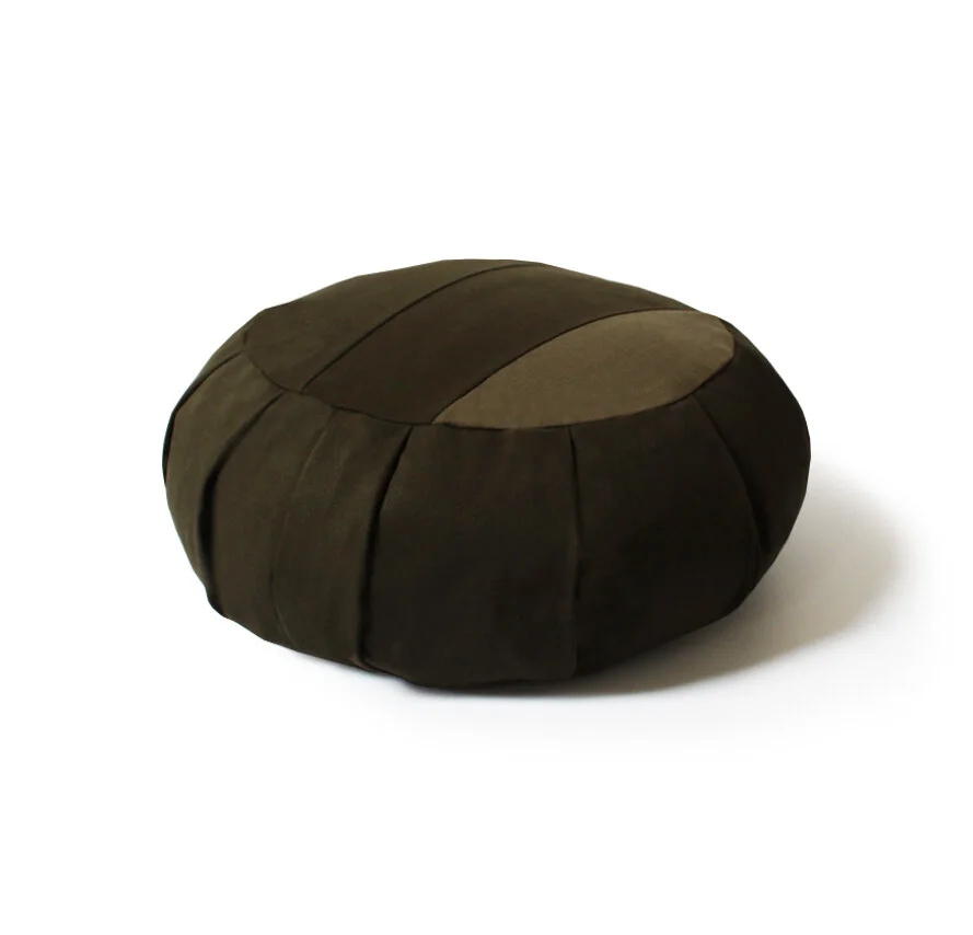 sustainable-meditation-cushion-zafu-floor-pillow-zero-waste-pine-dark-green-forest