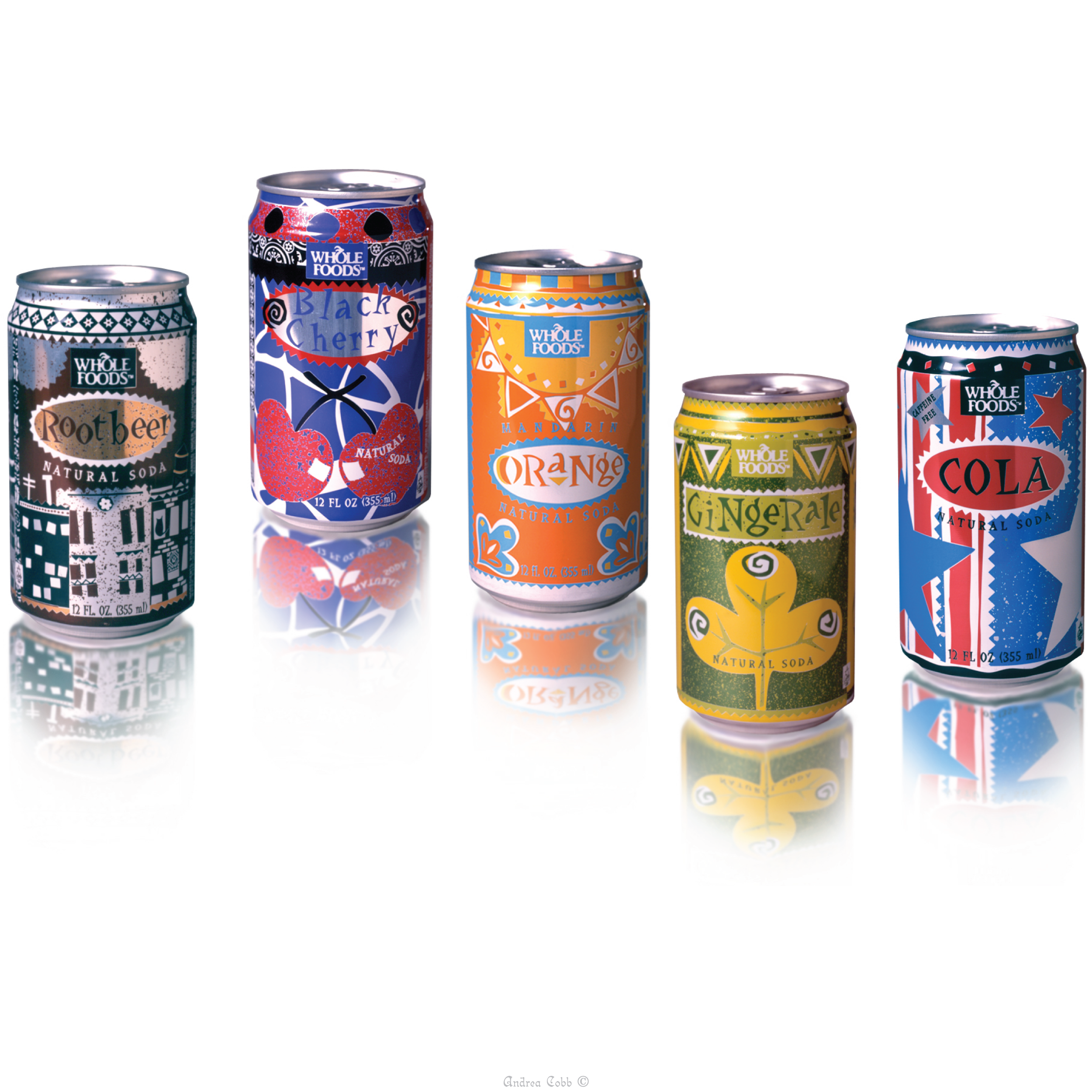 Rootbeer, Black Cherry, Orange, Gingerale, Cola