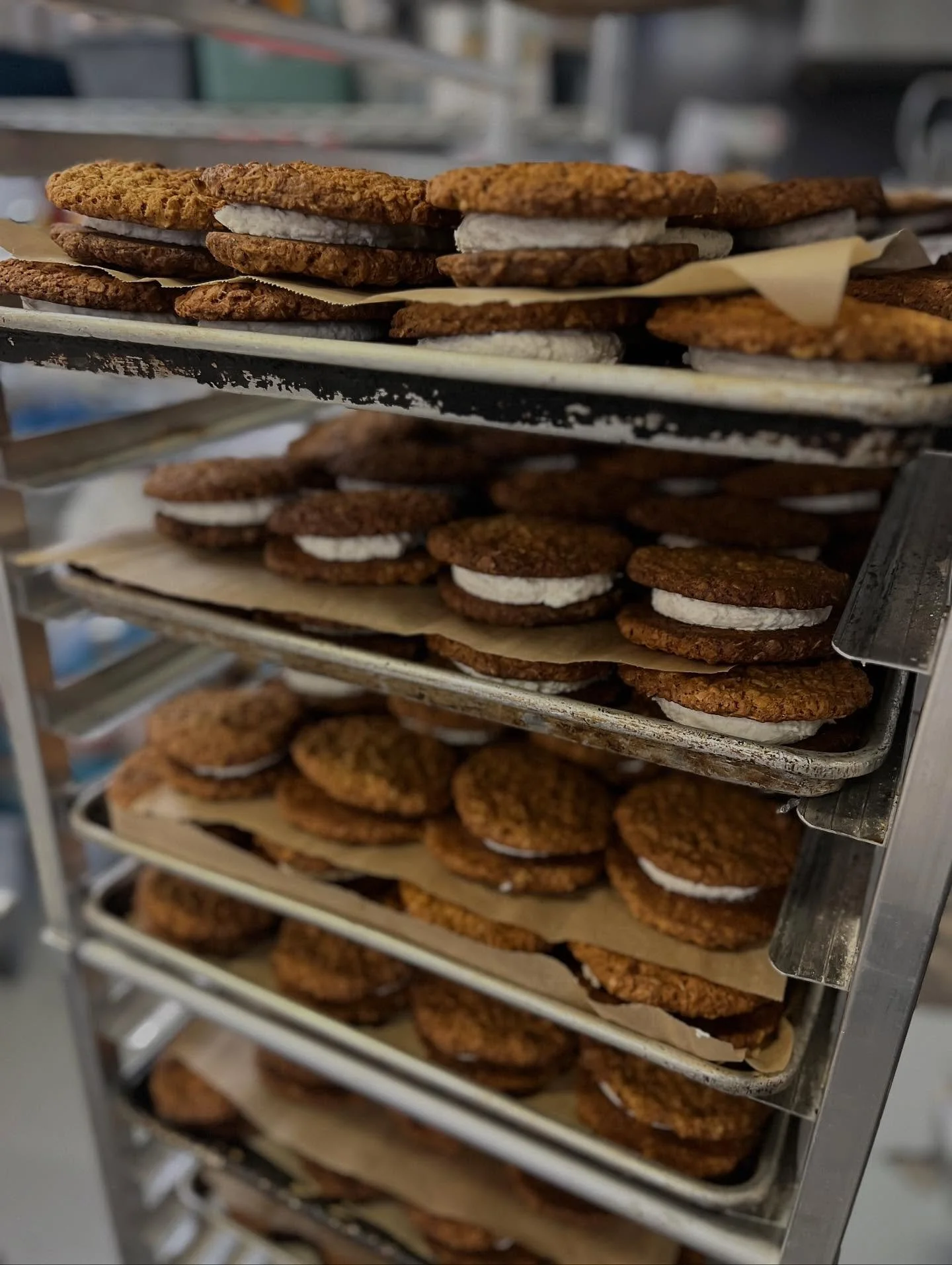 While we are passionately a No Kings kinda of place, we would be remised if we didn&rsquo;t talk about the queen- The Oatmeal Cream Pie (the OCP if you are a real one).⁣
⁣
She has been our flagship since day one. Often imitated, never matched. I&rsqu