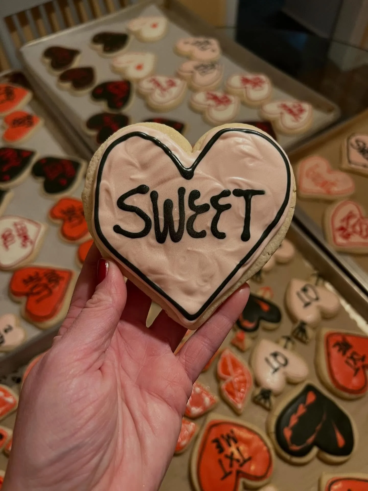 Sweets for sweeties!⁣
⁣
Valentine&rsquo;s orders start going out 2/6. We are stoked to bring you sweetheart cakes, conversation hearts, cinnamon rolls and so much more. ⁣
⁣
It&rsquo;s our favorite bake of the year. We can&rsquo;t wait to be a part of