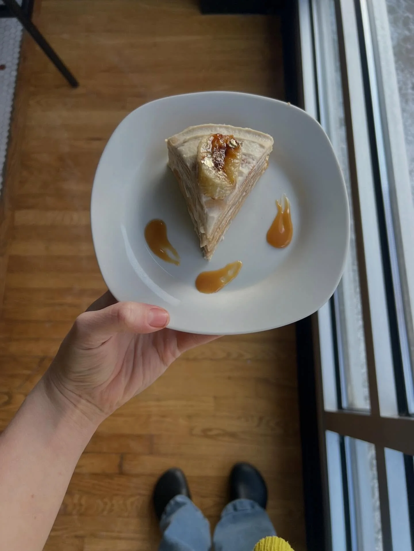 Come eat this dumb delicious decadent crepe cake tonight. That&rsquo;s it, that&rsquo;s the post. See ya @thecontrarydsm at 6pm. 😘