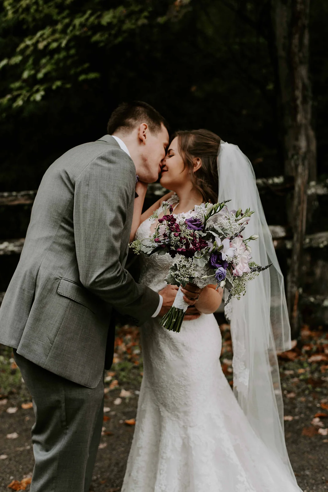 New Hampshire wedding photographer for a boho and intimate first look at Stonewall Farm, Keene, NH
