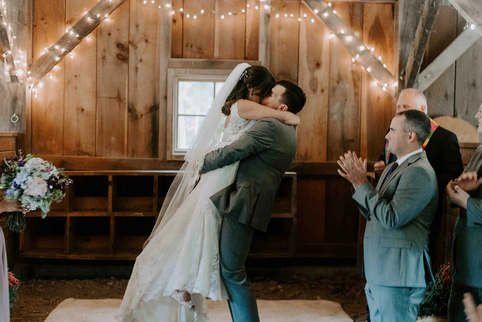 New Hampshire wedding photographer for a boho and intimate fall wedding at Stonewall Farm, Keene, NH