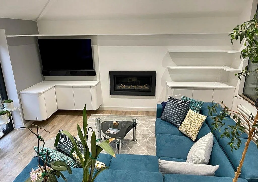 Contemporary Living Room Shelving &amp; Storage Solution