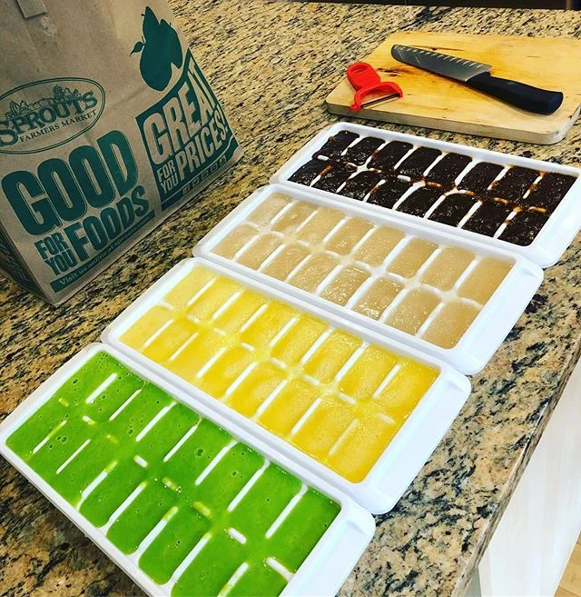 Baby Meal Prep!! #prune #pear #peach #pea #nonbinders #baby #food #organic #sprouts #homemade