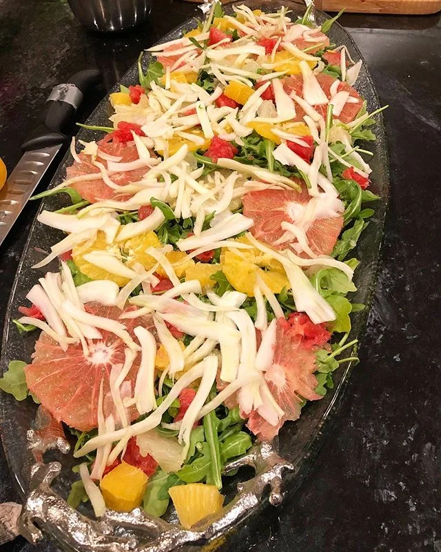 A nice winter salad with arugula, pomelo, grapefruit, orange, and fennel #privatechef #philly #eatwell #salad #citrus #flavor #homemade