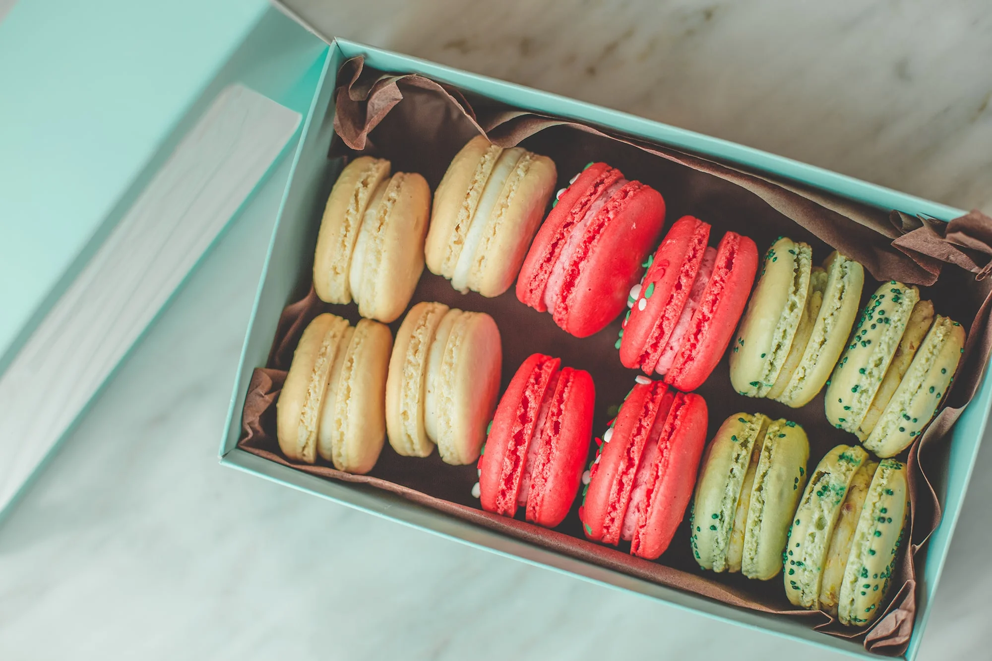 Pangea Kitchen macarons prepared by Pastry Chef Sarah Bruggeman.