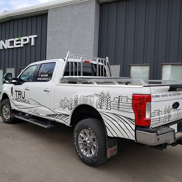 That's a &quot;WRAP&quot; for today. Thanks Chad and Becky with Tru Mechanical for letting our team take care of you, shout out to the boys at Motif in Saskatoon!! #shoplocal #carwraps #motif