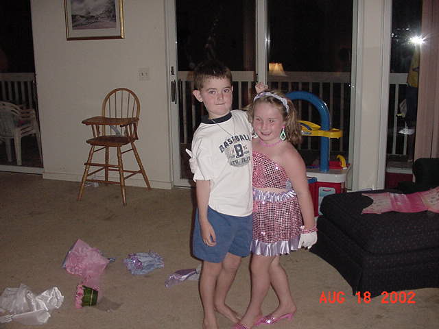 Michael and sister Laura in costume.