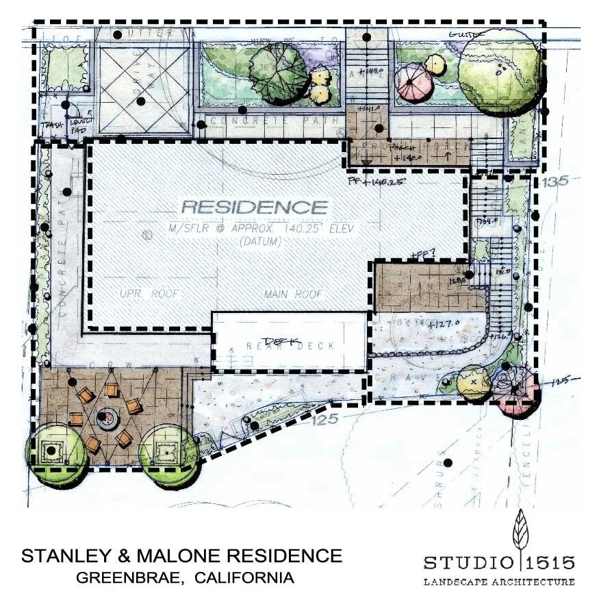 Landscape Plan for Saratoga Vineyard Subdivision Napa — Studio1515Napa