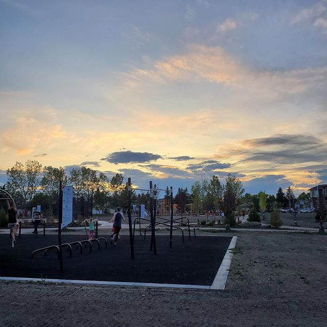 Flashback to last month of the community enjoying our new playground at Harvest Hills ! Let&rsquo;s hope this snow melts fast so we can get back to this ! #happymonday