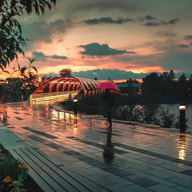 #happyfriday via @tourismcalgary . Our beautiful pathway at Peace Bridge !