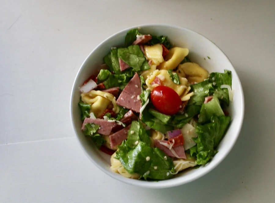 Italian Tortellini Salad. Almost too pretty to eat.