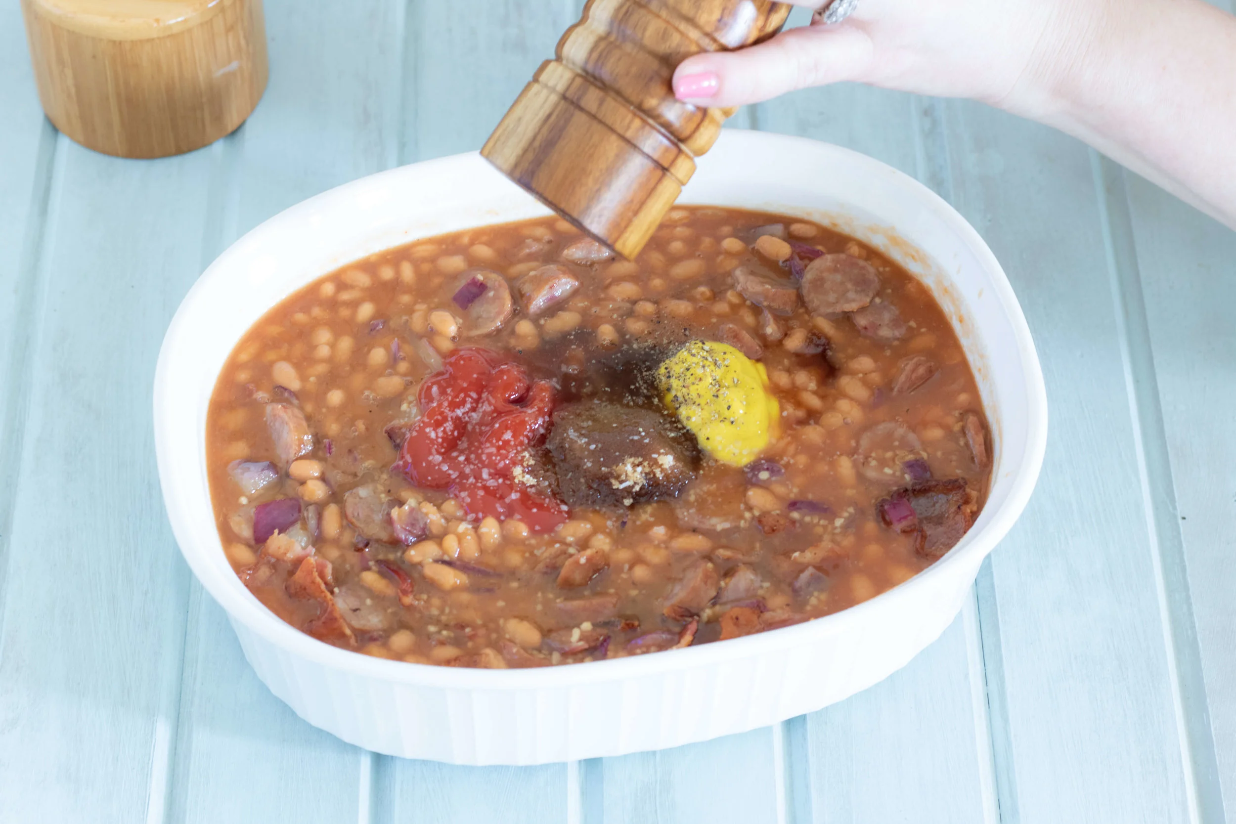 BBQ Baked Beans with Smoked Sausage The Buttered Home