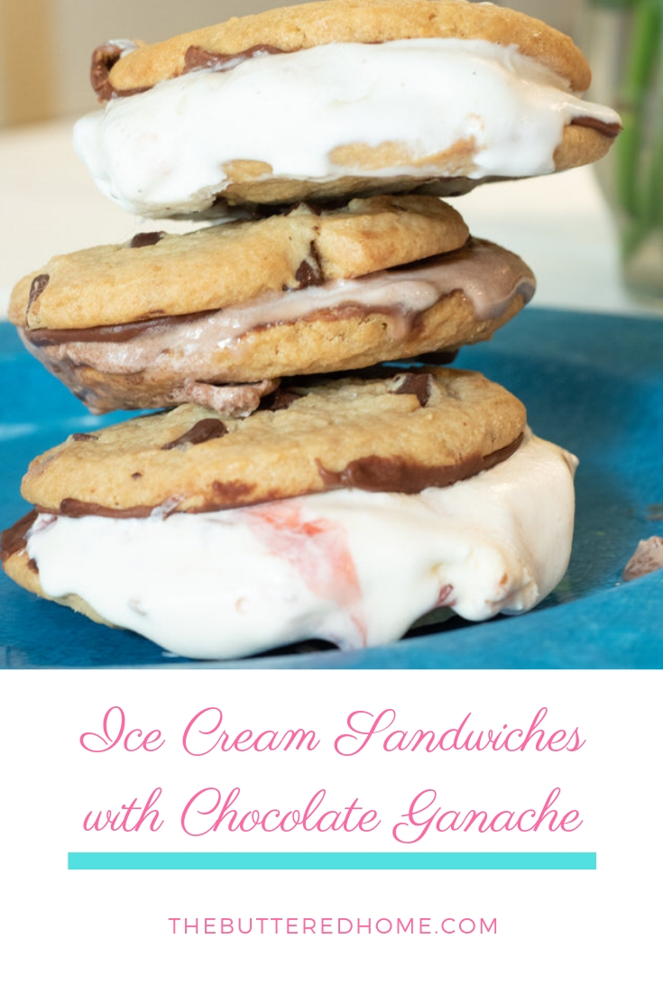 Ice Cream Sandwiches with Chocolate Ganache take an ordinary serving of ice cream and dress it up to party! Sweet and crispy chocolate ganache makes this party time dessert and dresses it up with superb sweetness!