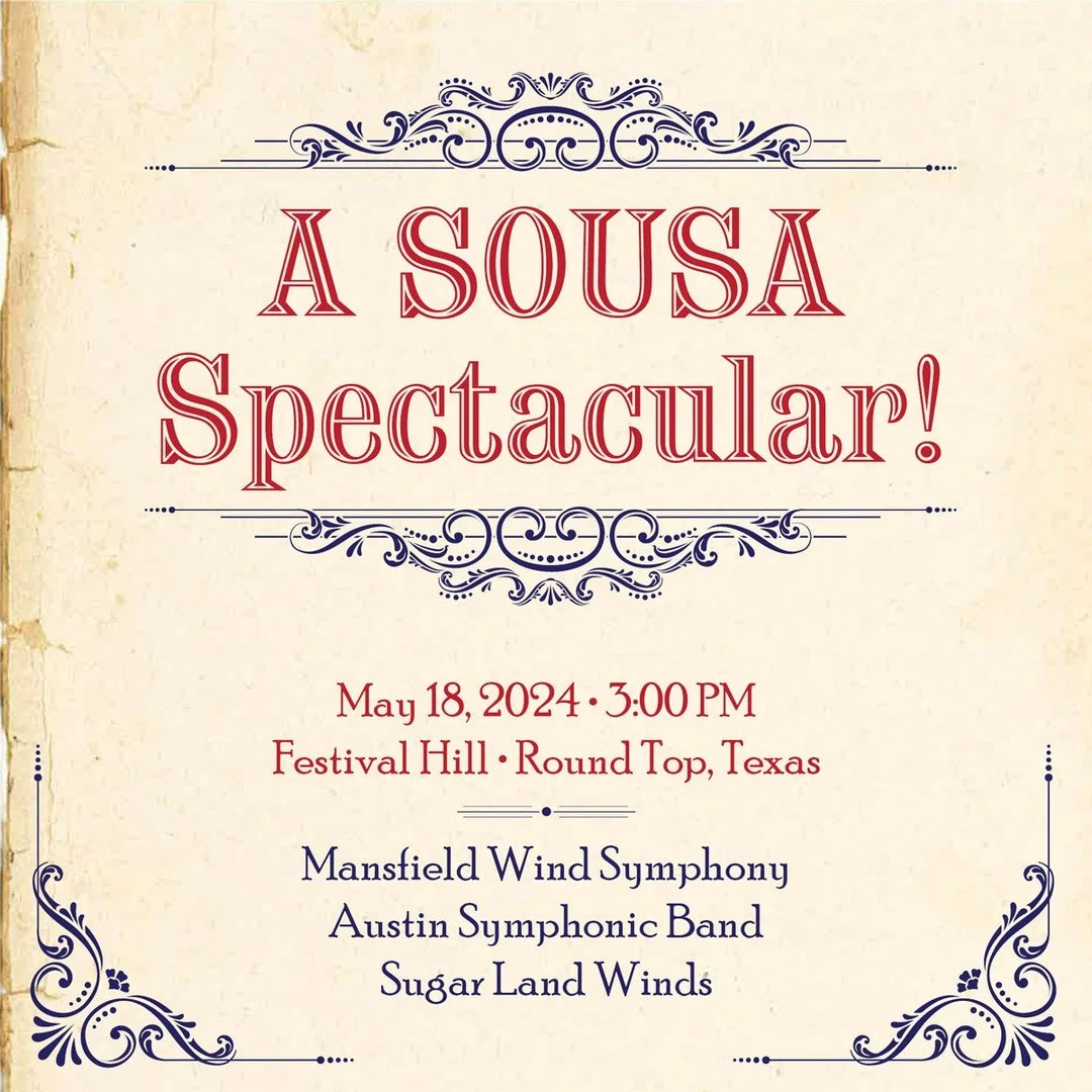 🎶CHECK US OUT TOMORROW!!! 3 great bands&hellip;one concert!🎶

Do you love good music? Do you love Sousa marches? We have the event for you!!! Take a drive through the beautiful hill country for 🇺🇸A Sousa Spectacular!🇺🇸 presented by the Austin S