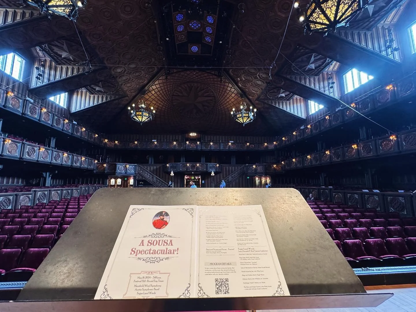 🎶IT&rsquo;S CONCERT DAY🎶
We are warming up and excited to perform 🇺🇸A Sousa Spectacular!🇺🇸 presented by the Austin Symphonic Band, the Sugar Land Winds and the Mansfield Wind Symphony.  We are performing in Festival Concert Hall and it is beaut