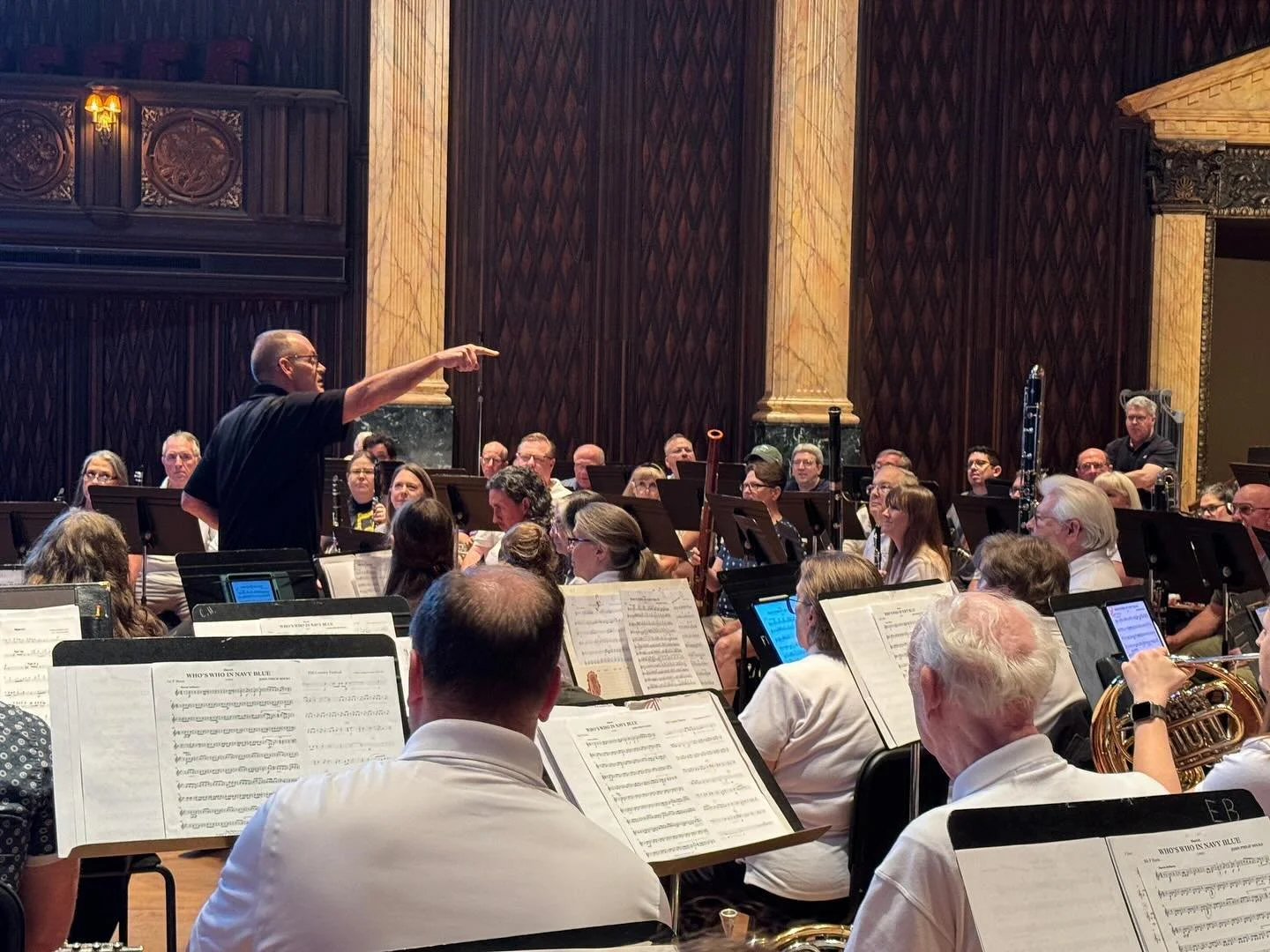 Just finished a great warm-up and wow playing under the baton of Loras John Schissel on Who&rsquo;s Who in Navy Blue is such an honor!! 

Join us TODAY at 3:00 for 🇺🇸A Sousa Spectacular!🇺🇸 presented by the Austin Symphonic Band, the Sugar Land Wi