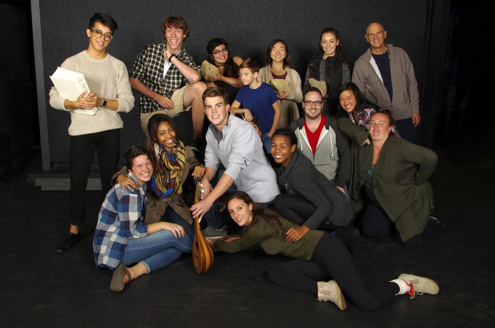  Michael with director David Feldshuh and the cast of  Eurydice . 