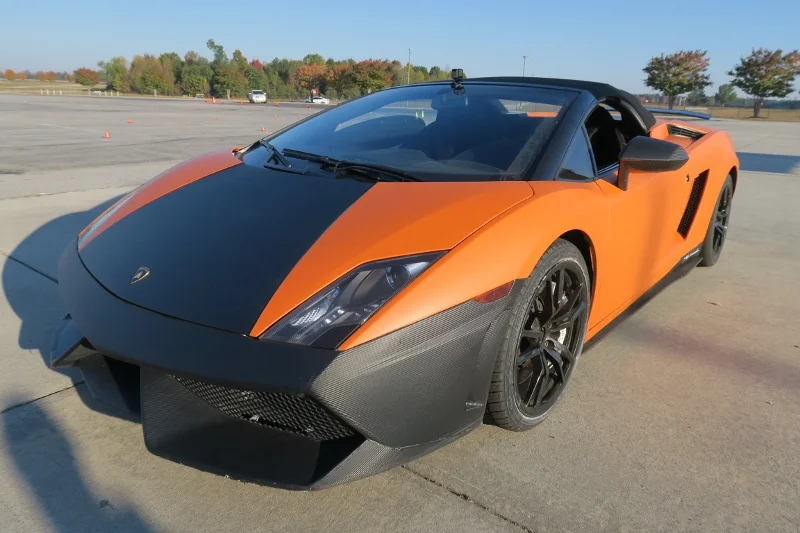 Driving a Lamborghini