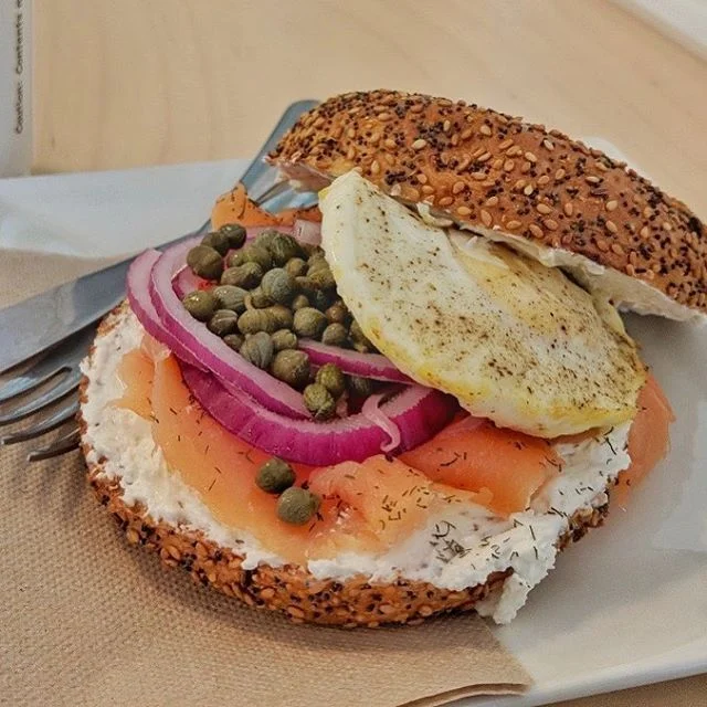 Happy Pesach! Stop in today for a loaded #lox bagel 🥯 
Just a reminder, we will be closed this Sunday in observance of Easter