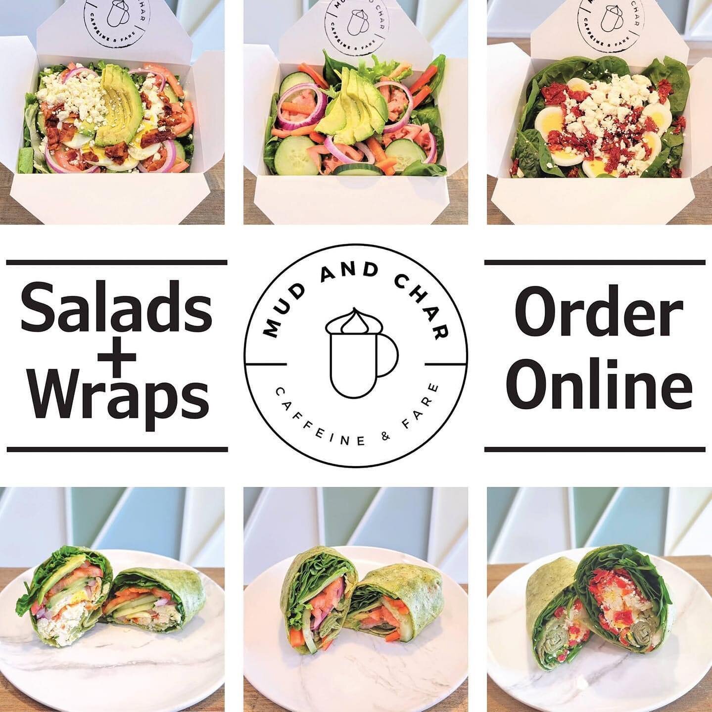 NEW!!! Salads and Wraps
🥗🥗🥗🥗🥗🥗🥗🥗🥗
Cobb / Garden / Power
#MudAndChar #DrinkMud #DrinkChar 
#DownersGrove #Lisle #Woodridge #Naperville #GlenEllyn