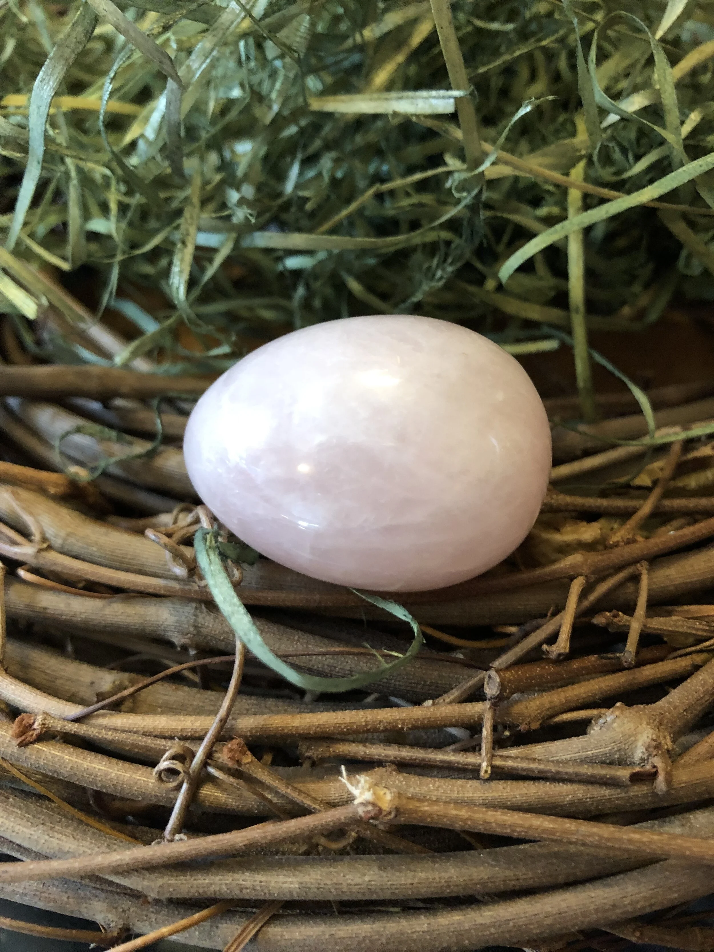 ROSE QUARTZ YONI EGGS GIA Certified — Harmonious Insight