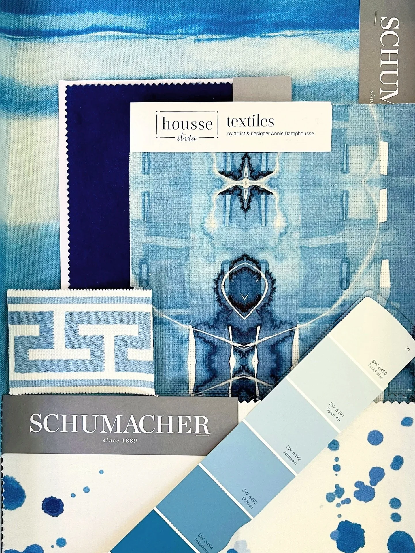 Designers will often ask me:  Can you shift the color? Can you change the color? Can you create a totally custom design just for my project? The answer is Yes! 

My Shibori design, for example, can have a different energy with subtle shifts in hue or